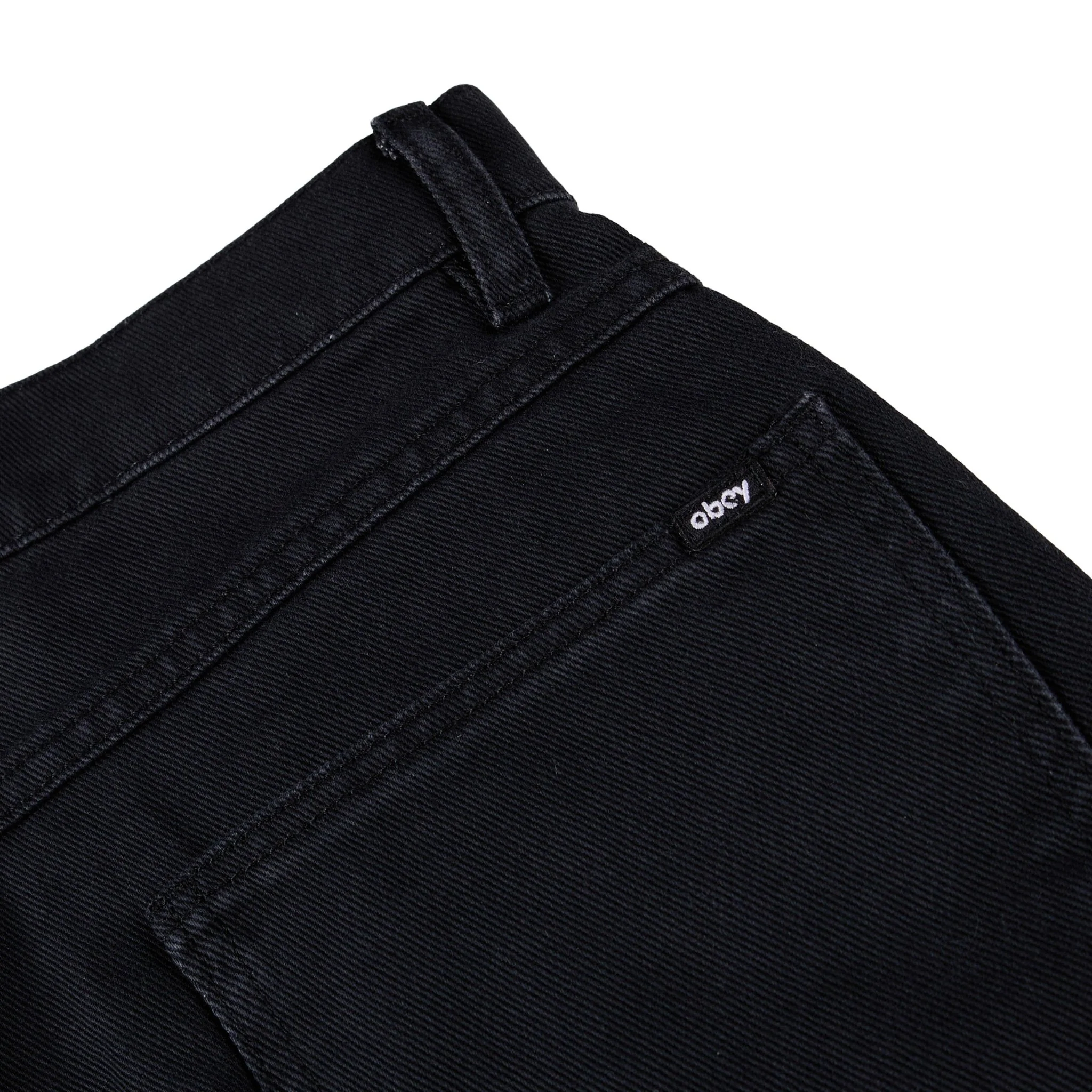 Obey Womens Shift Panel Short Digital Black Faded Wash - Image 3