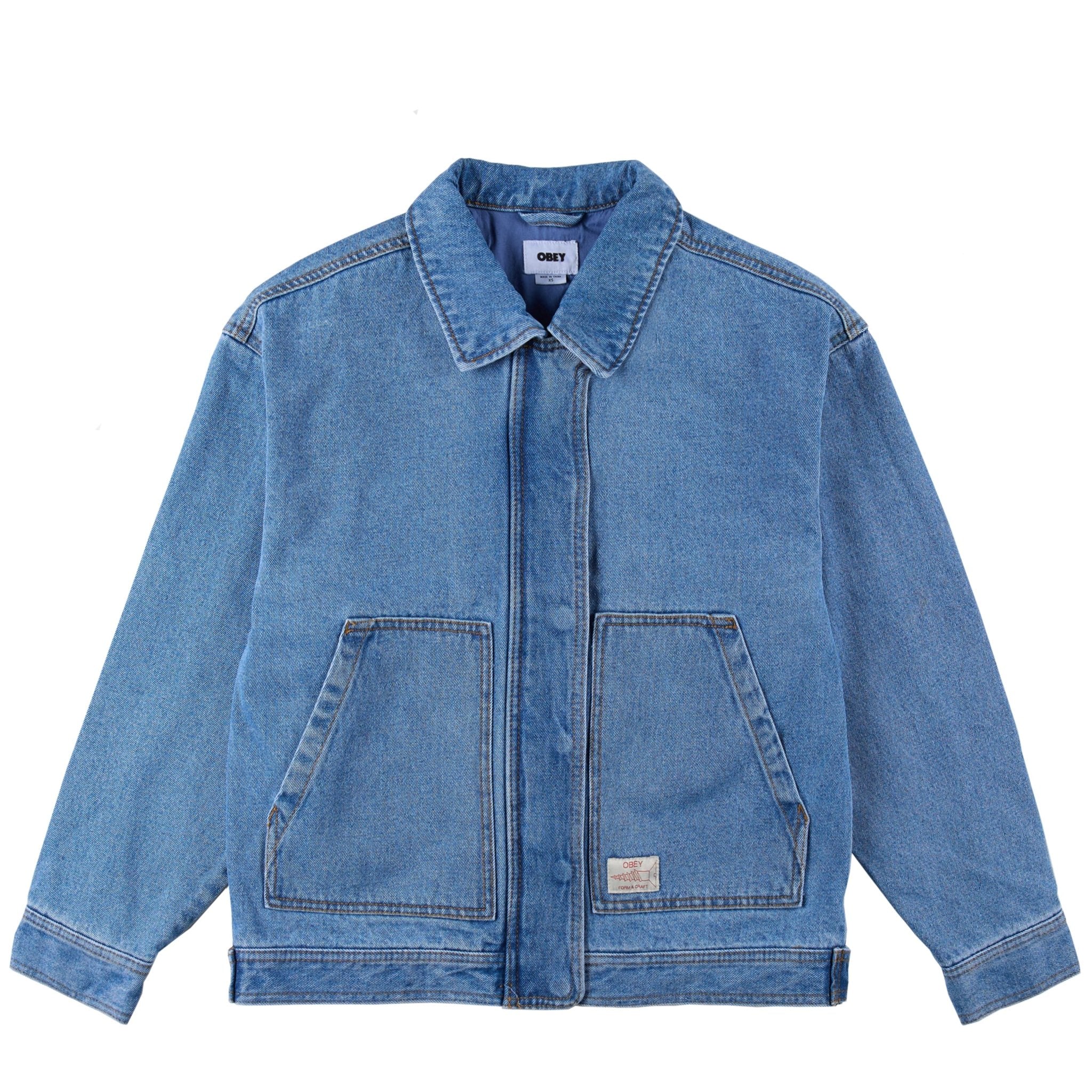 Obey Womens Sybil Jacket Light Indigo