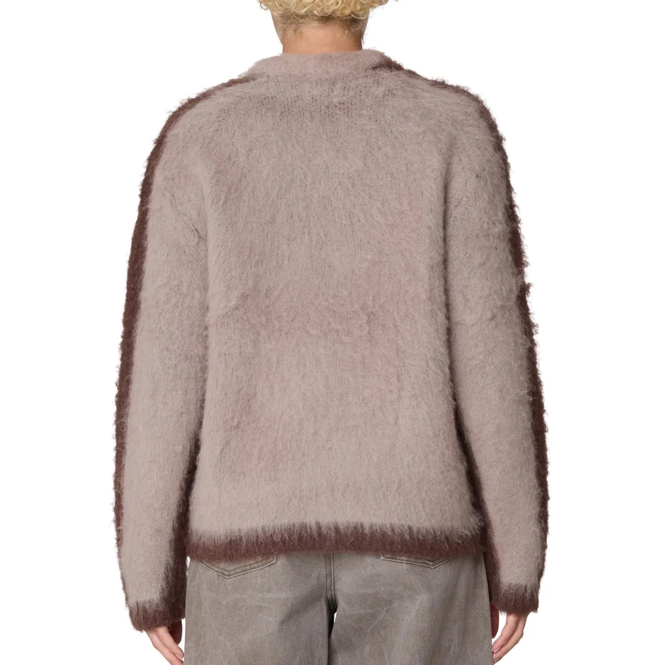 Obey Womens Aura Crew Sweater Taupe - Image 4