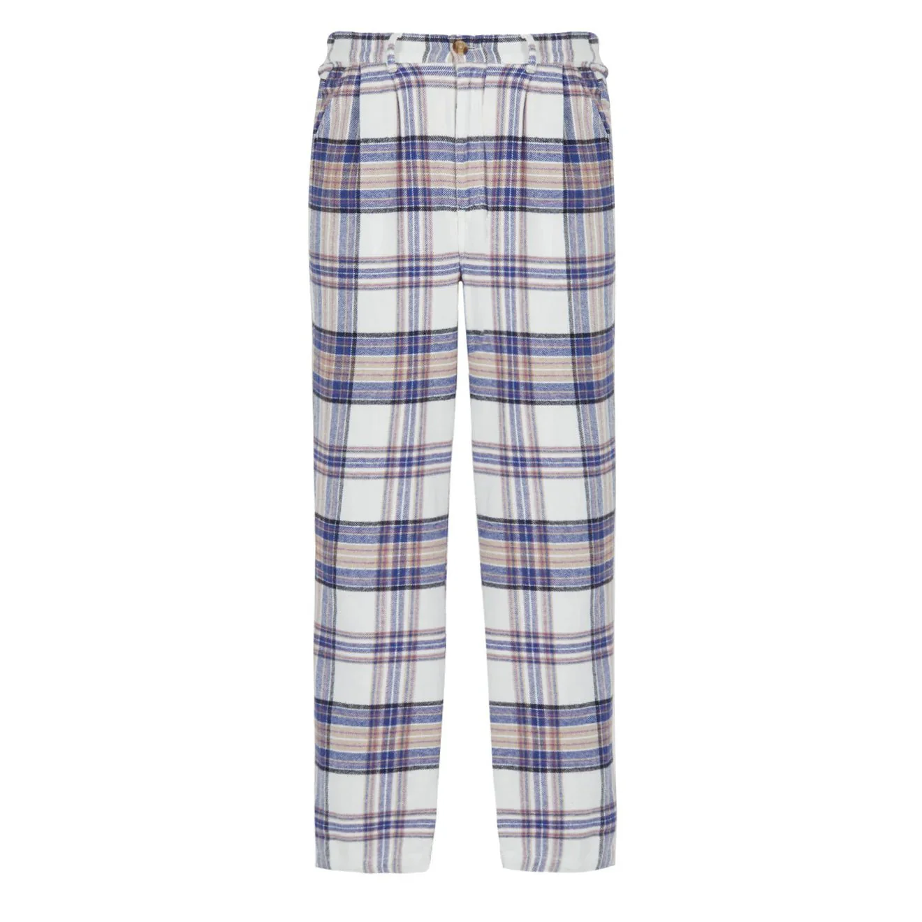 Obey Womens Max Plaid Pants Unbleached Multi