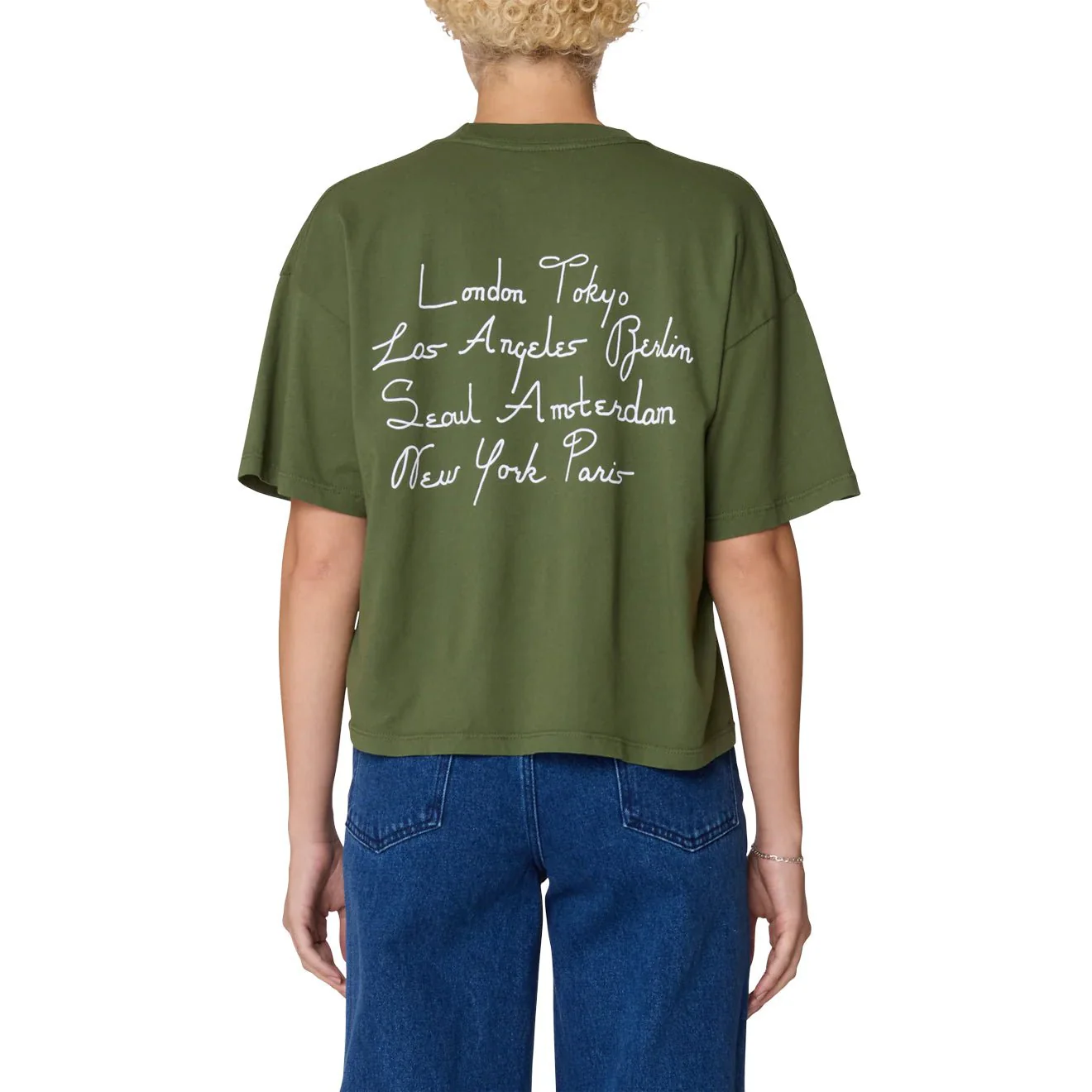 Obey Womens Scripty Cities Bronze Green - Image 4