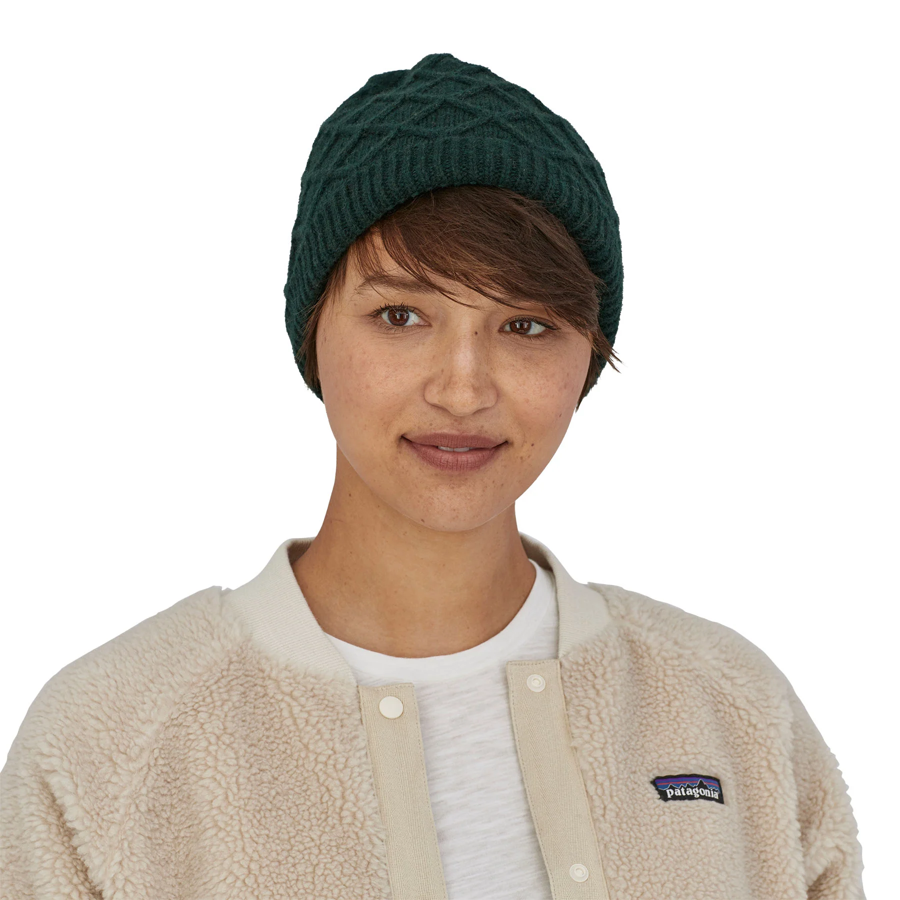 Patagonia Womens Honeycomb Knit Beanie Northern Green - Image 3