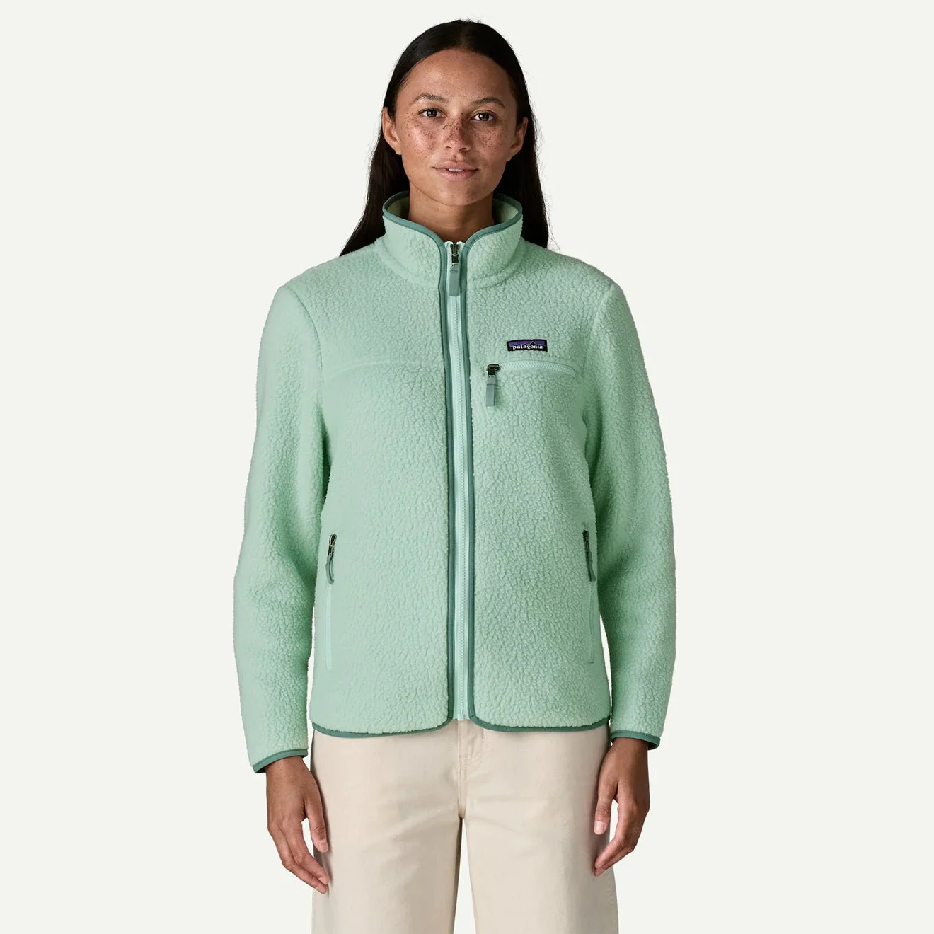 Patagonia Womens Retro Pile Jacket Dark Natural - Image 2