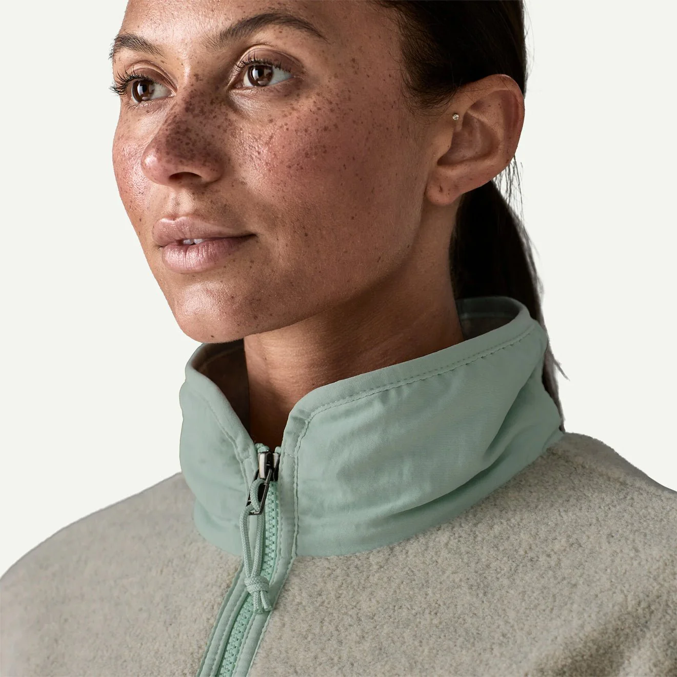 Patagonia Womens Synch Jacket Oatmeal Heather / Thin Ice - Image 4