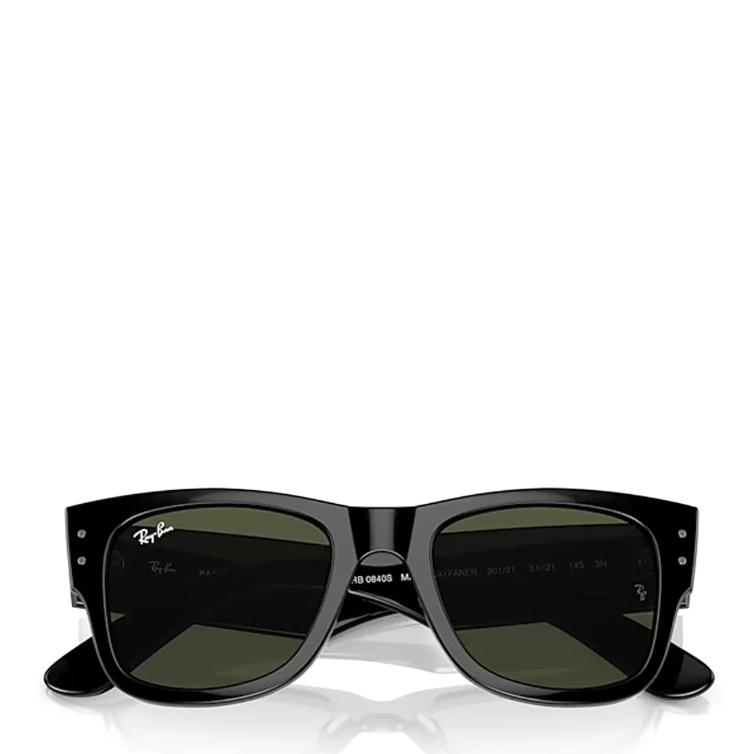 Ray-Ban RB0840S 901/31 51 Mega Wayfarer Sunglasses Polished Black - Image 4