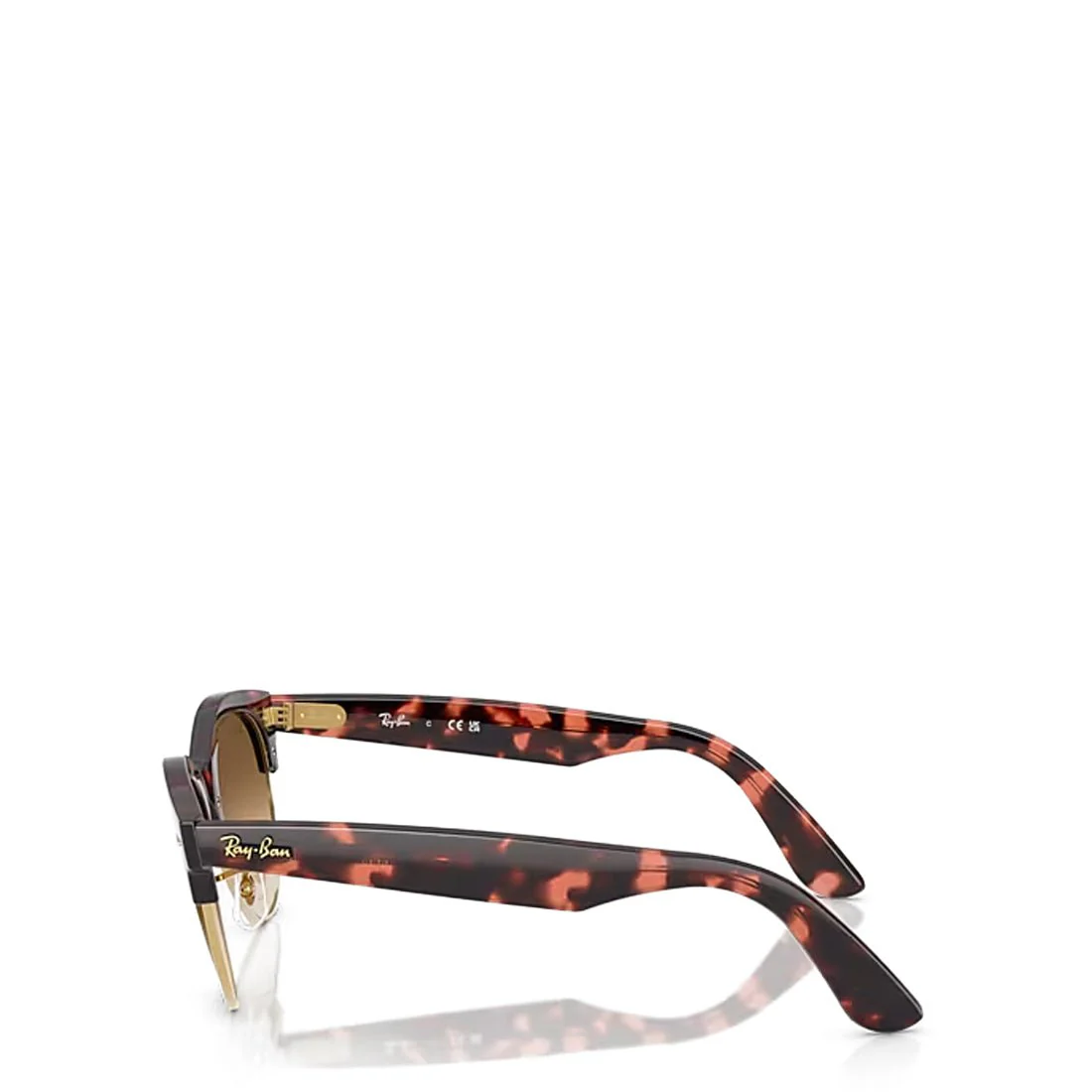 Ray-Ban RB2341 143251 54 Clubmaster Way Sunglasses Polished Pink / Tortoise Gold - Image 3