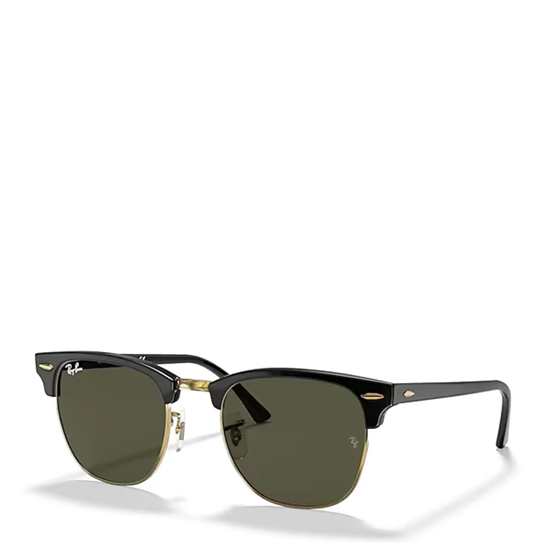 Ray-Ban RB3016 W0365 51 Clubmaster Classic Sunglasses Polished Black / Gold - Image 2
