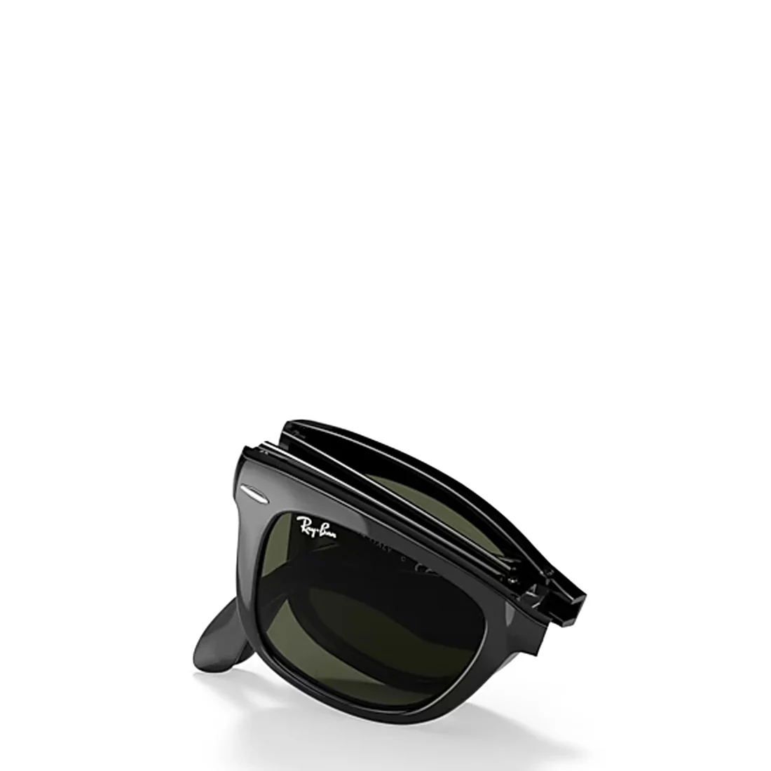 Ray-Ban RB4105 601 501 Wayfarer Folding Classic Sunglasses Polished Black - Image 3