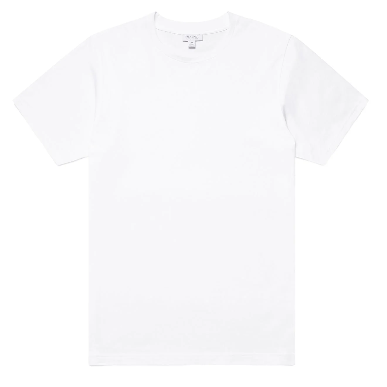 Sunspel Womens Boy-Fit Crew Neck T-Shirt White