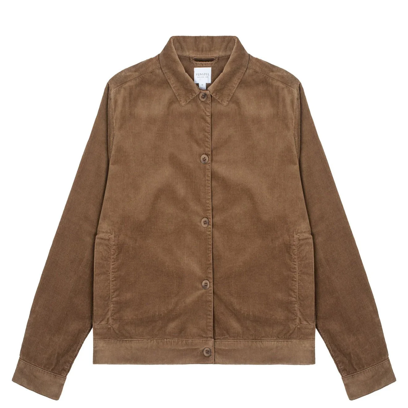 Sunspel Womens Corduroy Boxy Jacket Dark Camel