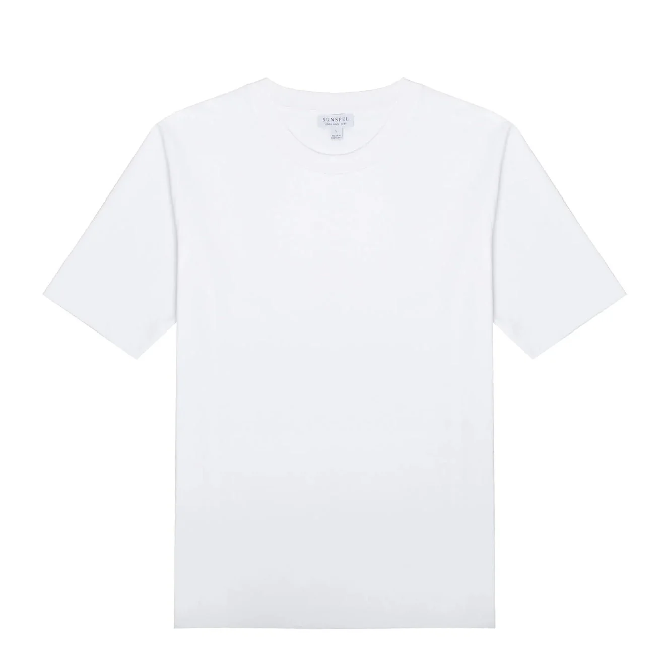Sunspel Womens Mid Sleeve T-Shirt White