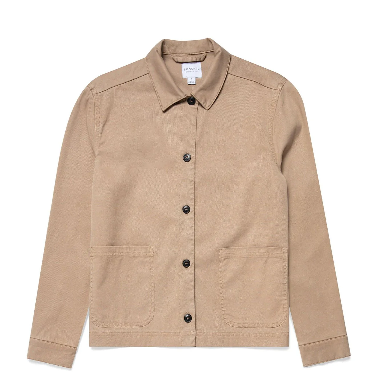Sunspel Womens Twin Pocket Jacket Stone