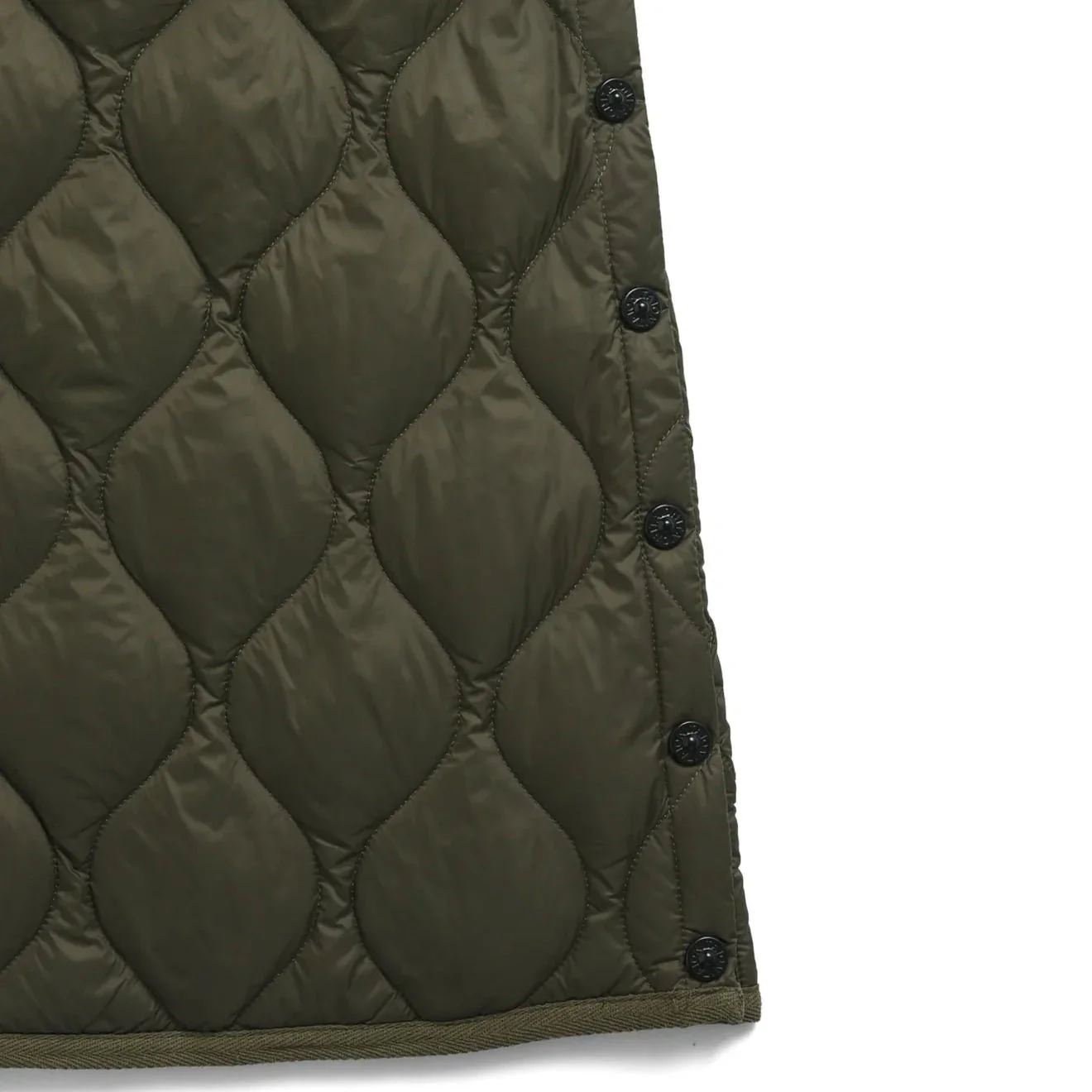 Taion Womens Military Snap Button Down Skirt Dark Sage Green - Image 4