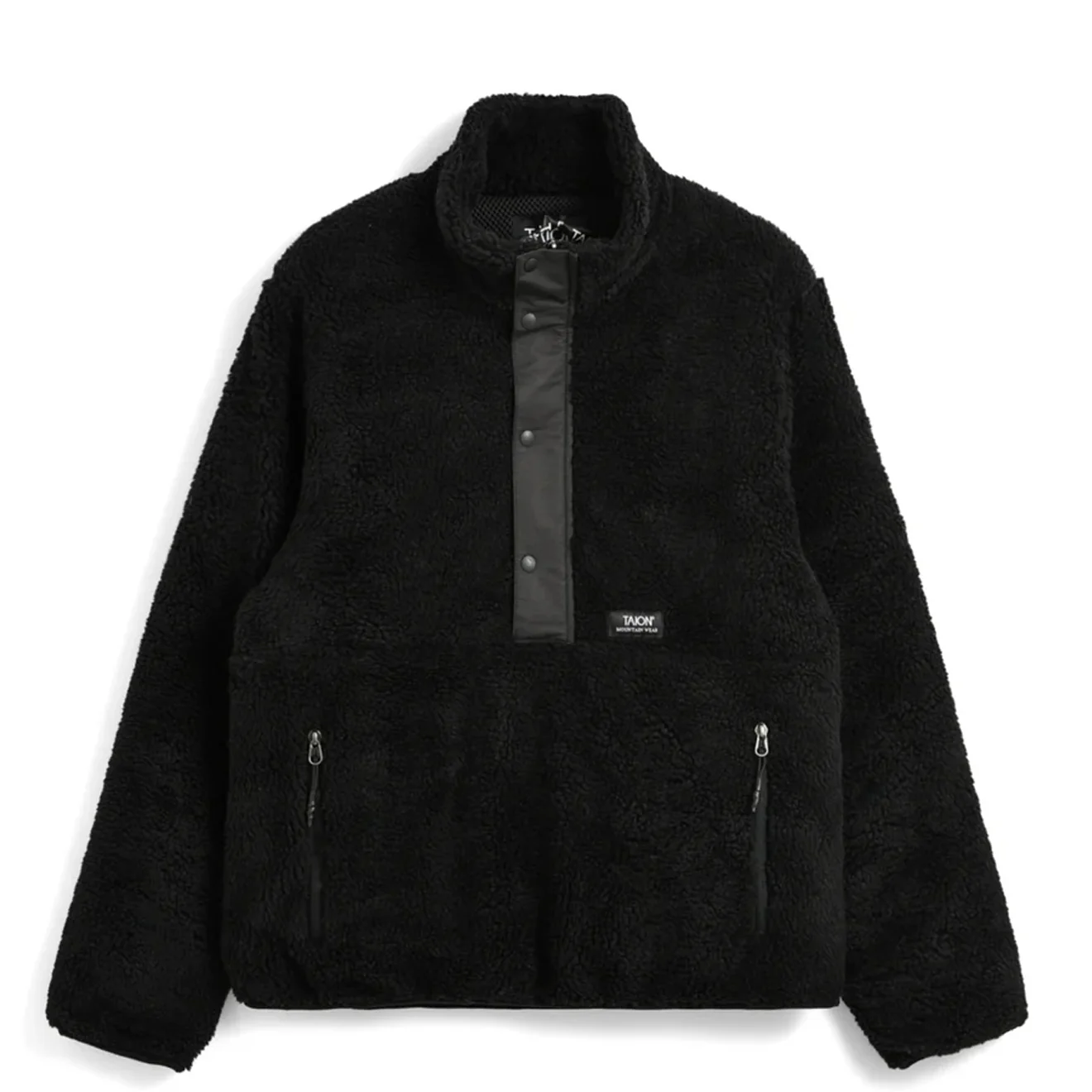 Taion Womens Pull Over Boa Hi Neck Jacket Black / Black