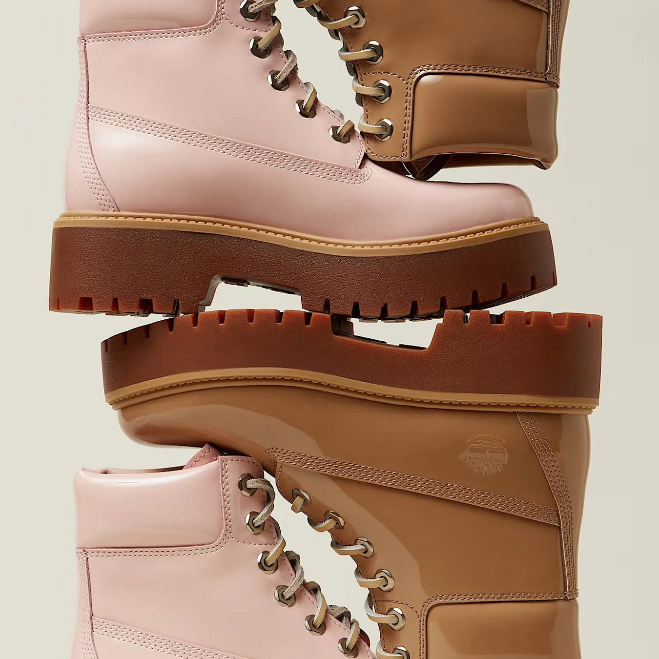 Timberland Womens Stone Street 6-Inch Waterproof Platform Boot Beige - Image 9