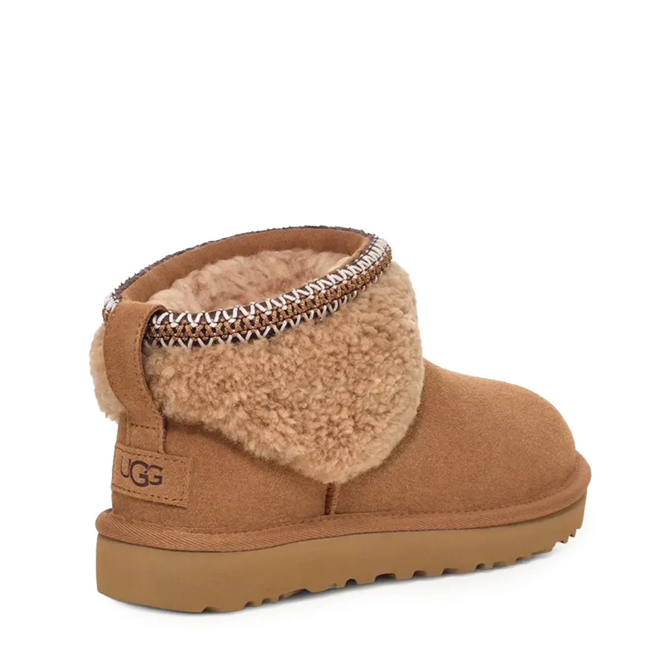UGG Womens Classic Ultra Mini Maxi Curly Boot Chestnut - Image 4