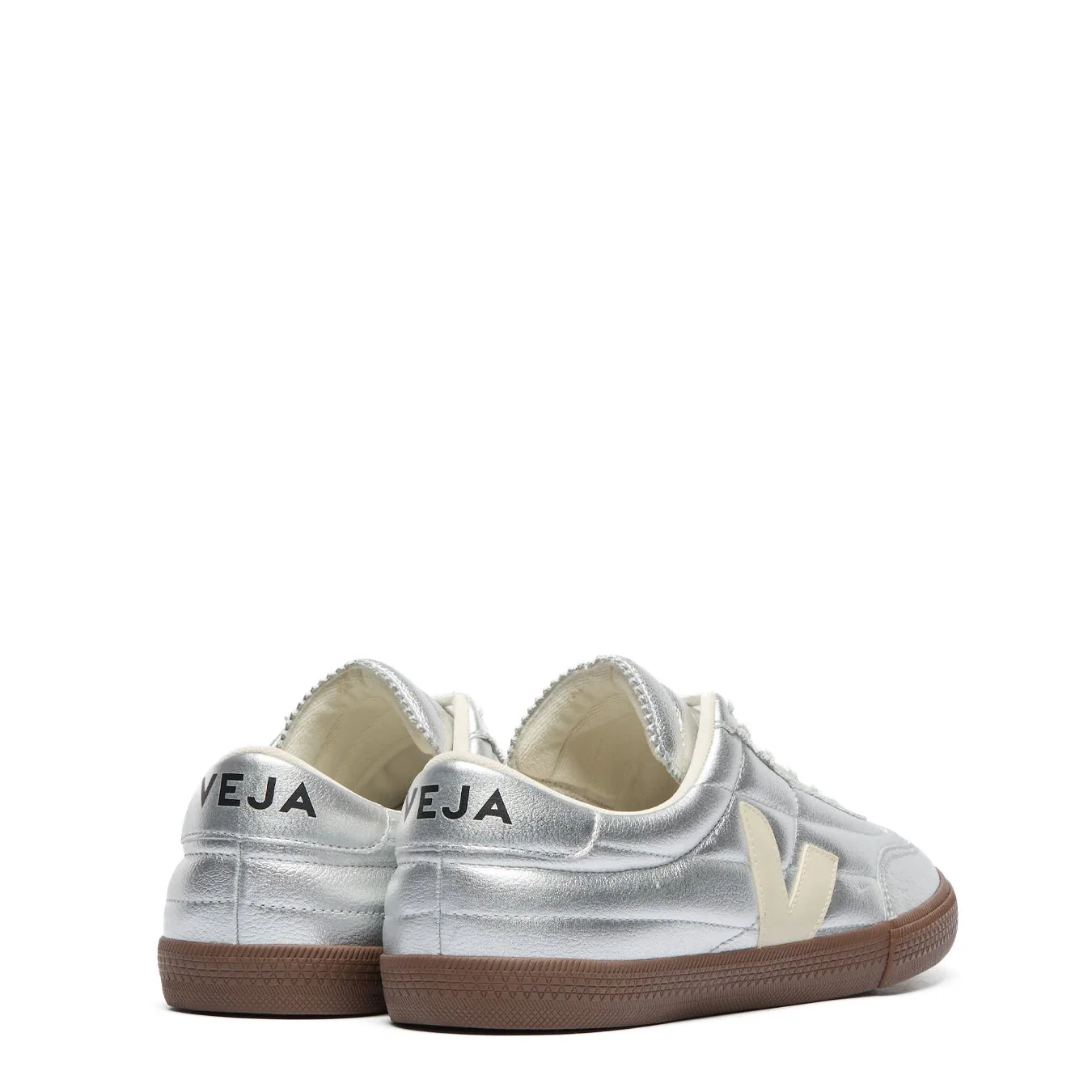 Veja Womens Panenka Leather Silver Pierre Bark - Image 3