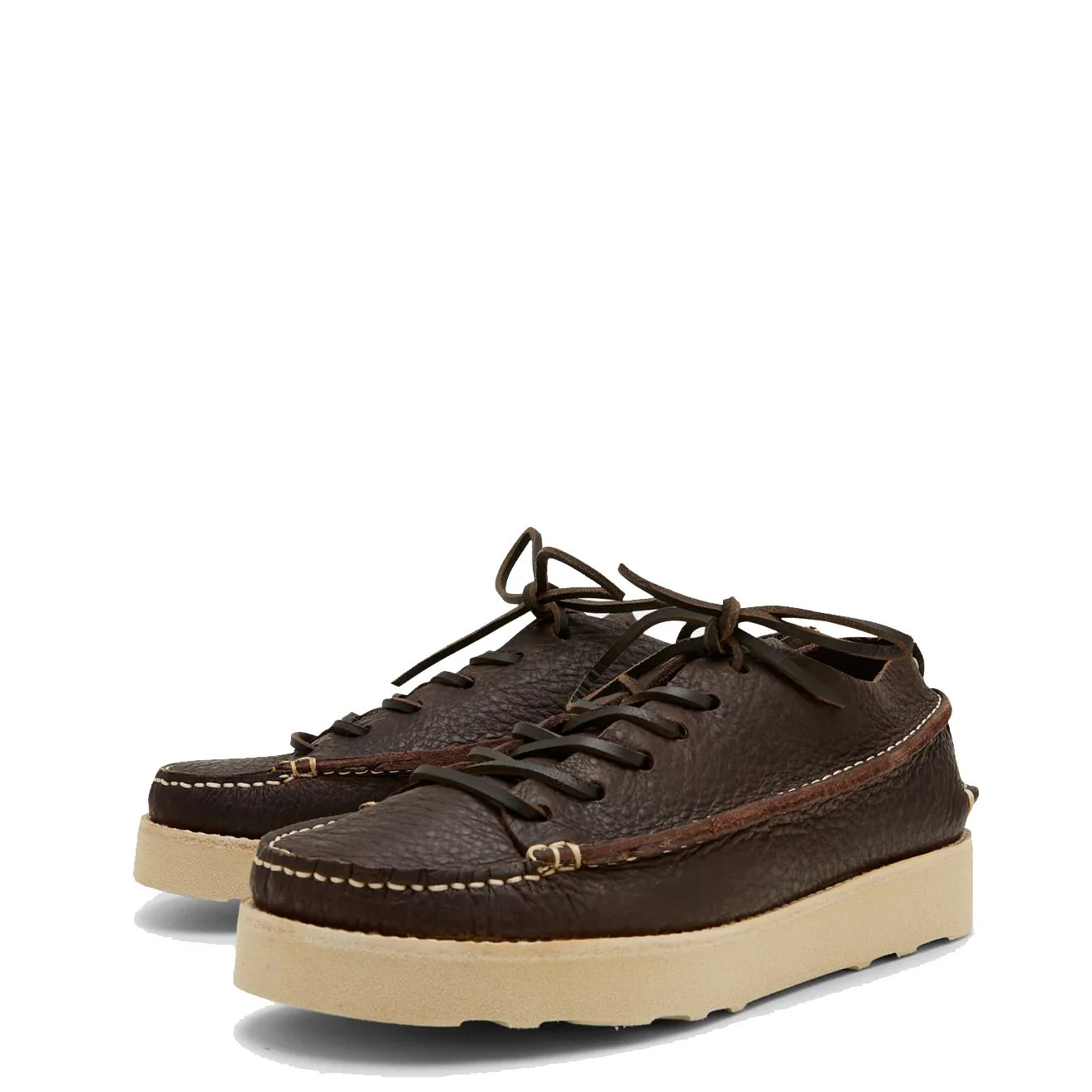 Yogi Womens Finn 3 Shoe Ostrich Leather Dark Brown - Image 2